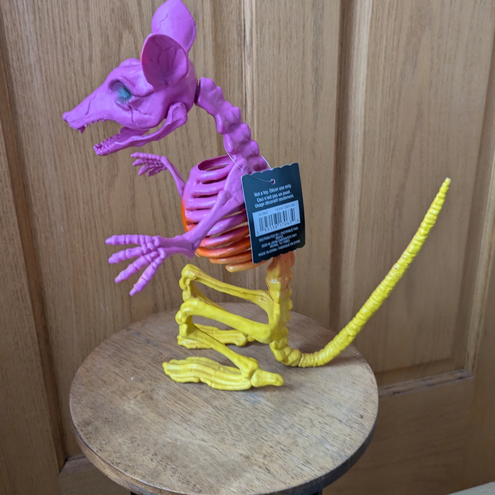 Nwt Ashland Halloween Hippie Skeleton Rat/ Mouse Decor